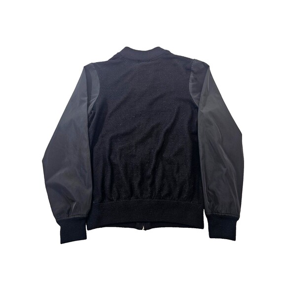 Men's S Michael Kors Black Wool Blend Bomber Style Sweater jacket Cardigan GUC - Picture 7 of 7